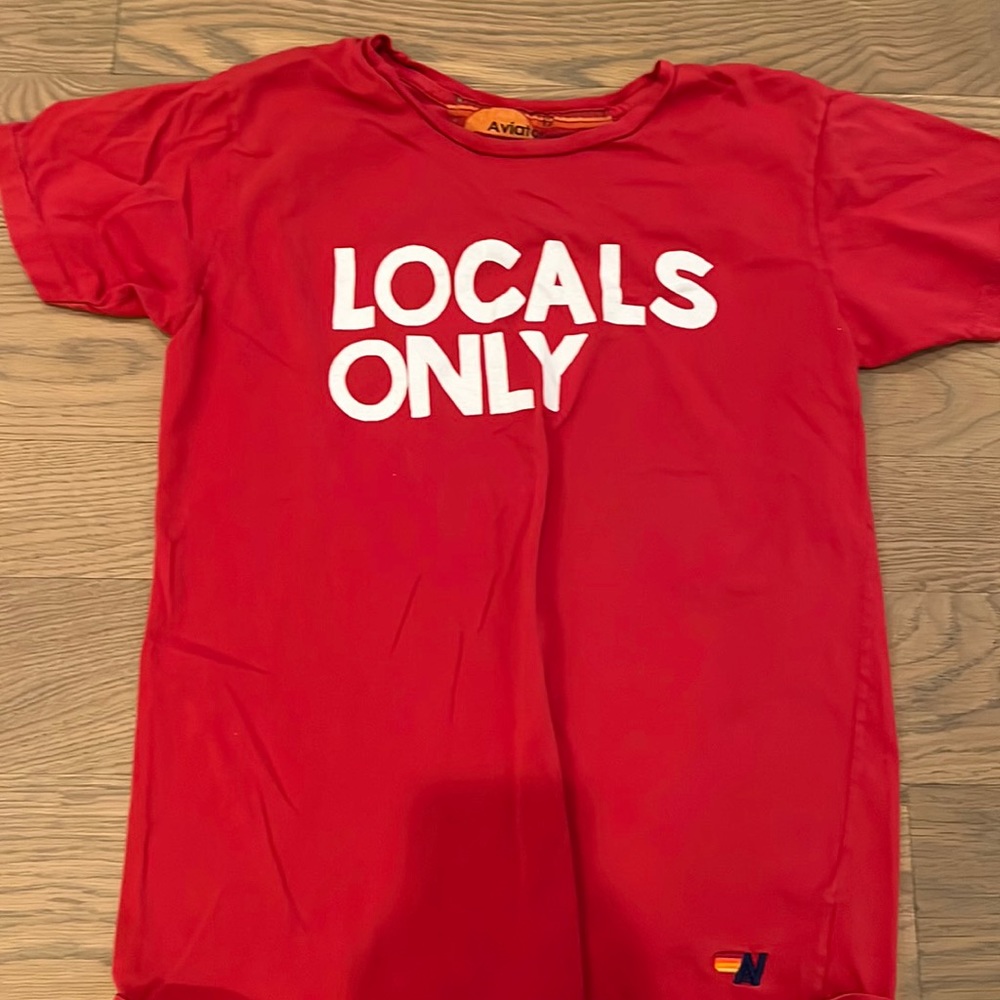 Aviator Nation Red locals only shirt size 12 kids